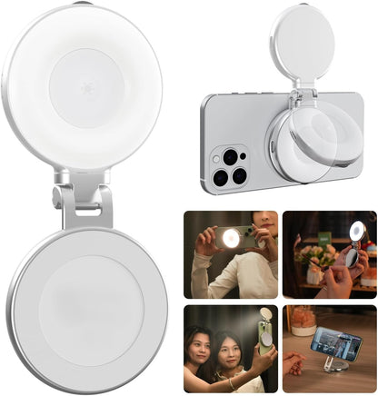 Twilagleam Magnetic Phone Selfie Beauty Light — Mini Three-Color Temperature Portable Selfie Mirror with Rotating & Extendable Pocket Light